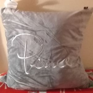 Peace pillow silver